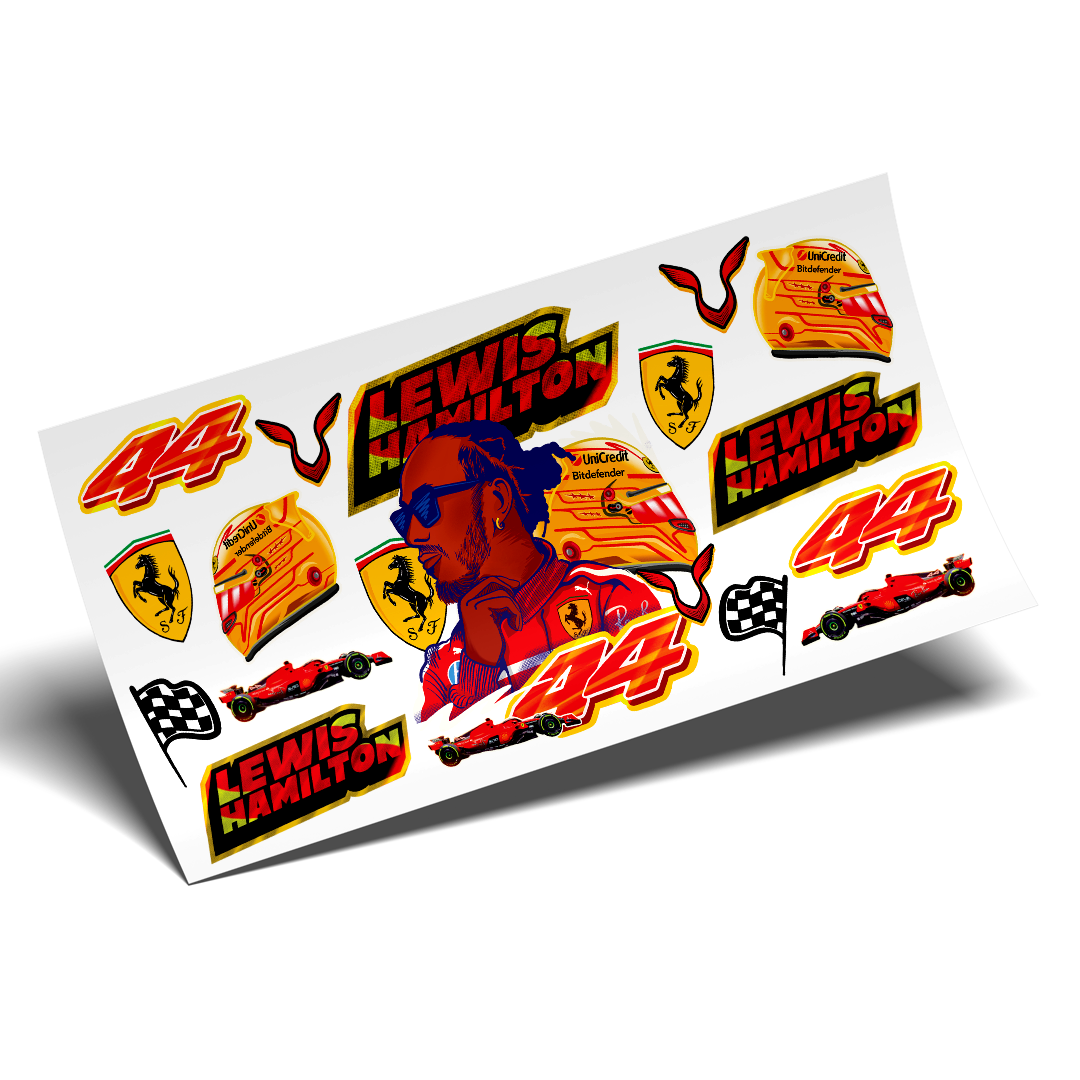 UV DTF Cup Wrap - Lewis Hamilton