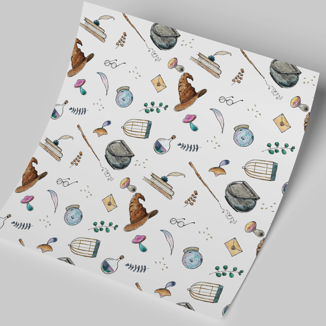 Harry Potter Vintage Pattern 12x12" Vinyl