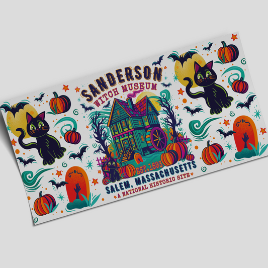 UV DTF Wrap Stickers - Sanderson Salem - 16oz libbey