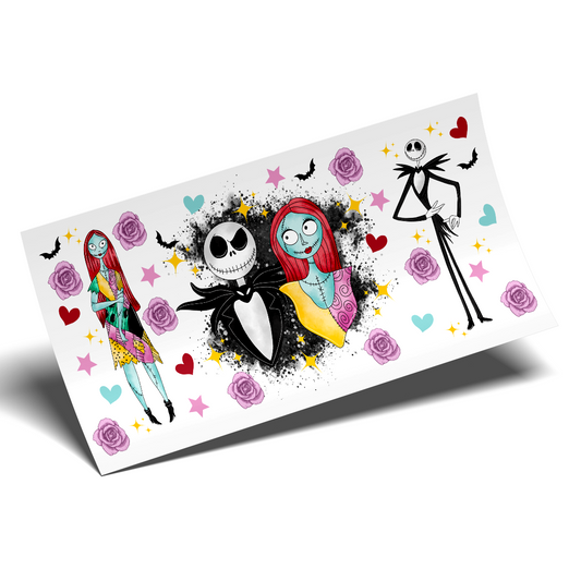 Cup Wrap Stickers UV DTF Wrap - Jack roses Halloween