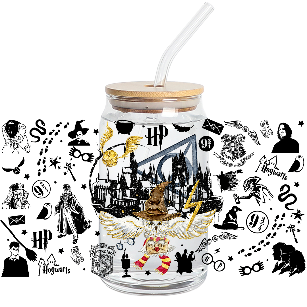 UV DTF Stickers Wrap - Hogwarts Libbey