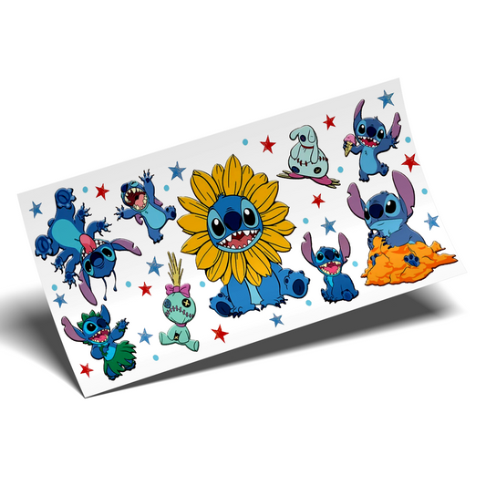UV DTF - SUNFLOWERS Blue Libbey Wrap