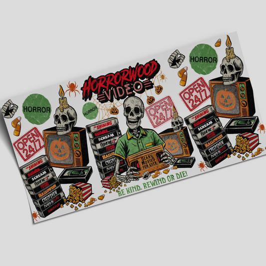 UV DTF Wrap Stickers - Horrorwood - 16oz libbey