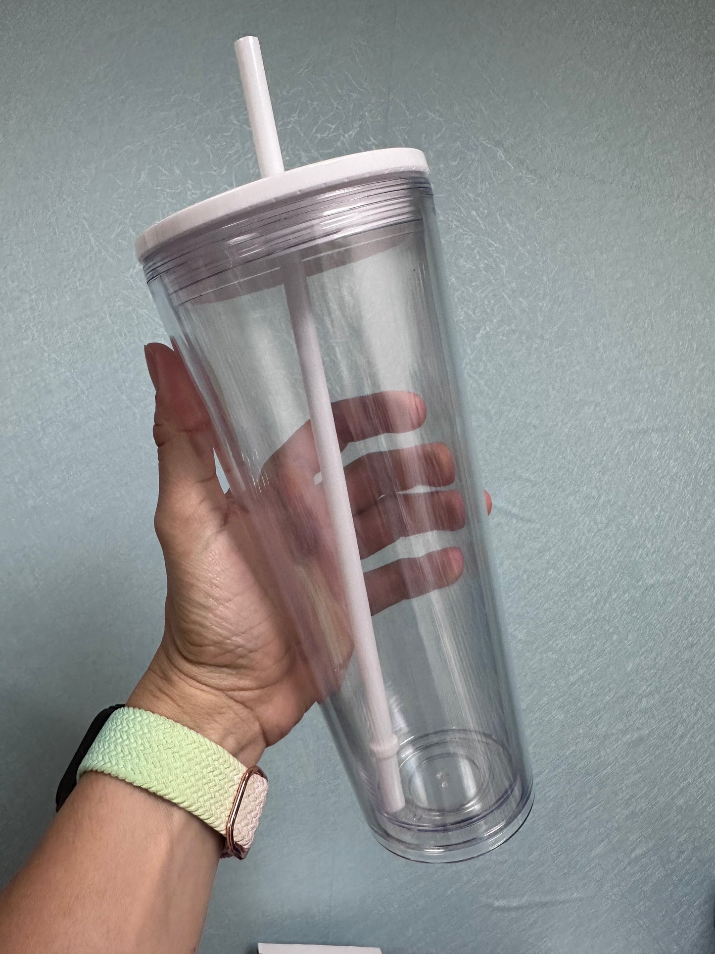 24 OZ Acrylic Double Wall Cup /Snowglobes Tumblers.