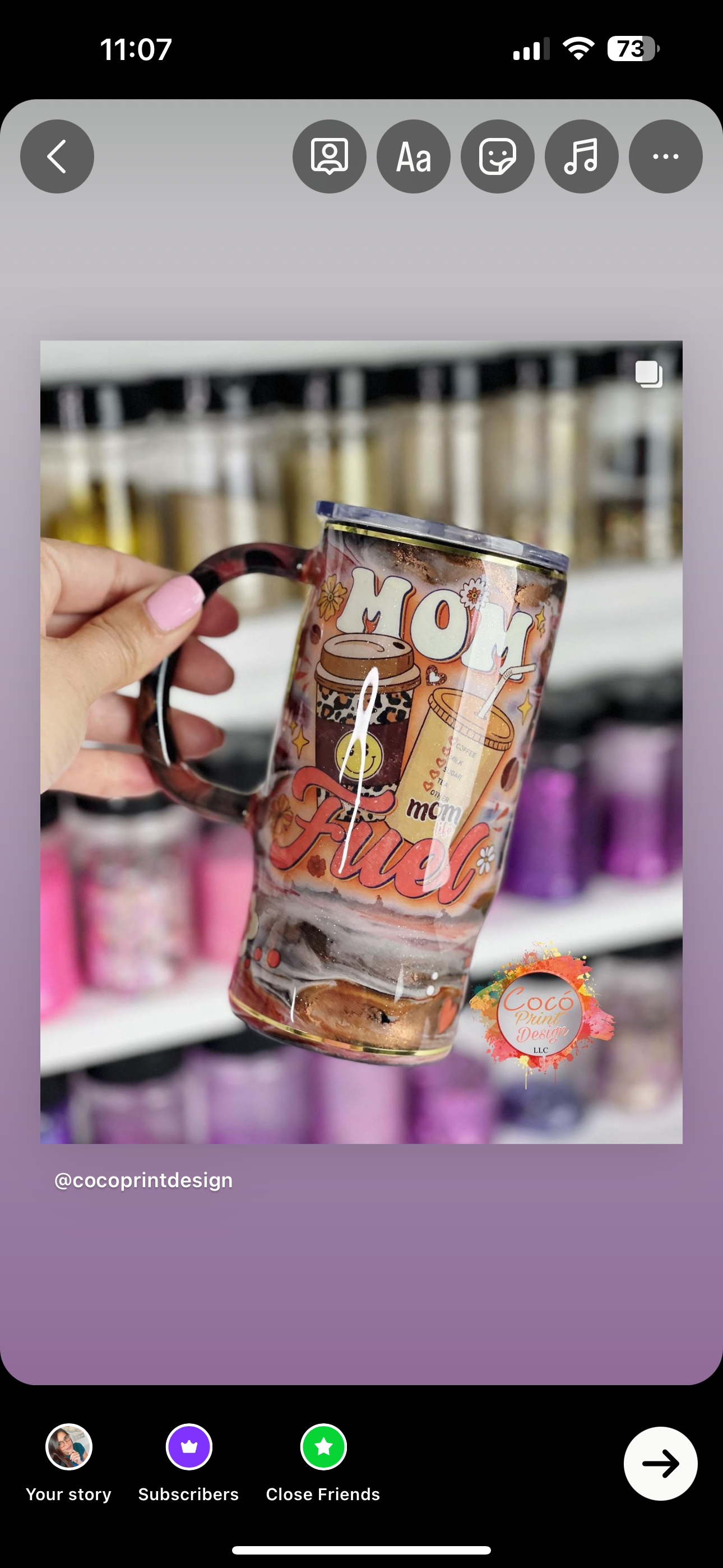 UV DTF - Mom Fuel Libbey 16 oz Wrap
