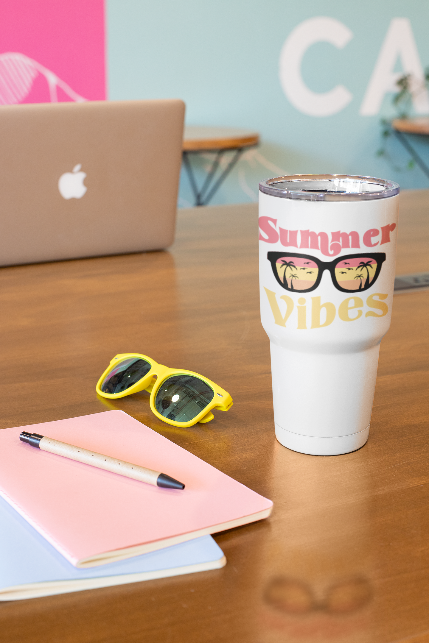 UV DTF STICKER - Summer Vibes Yellow glasses
