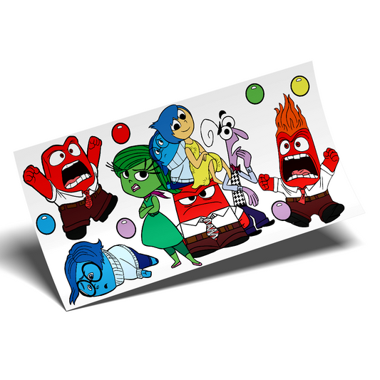 Cup Wrap UV DTF Stickers - Inside Out all the feels - Anger