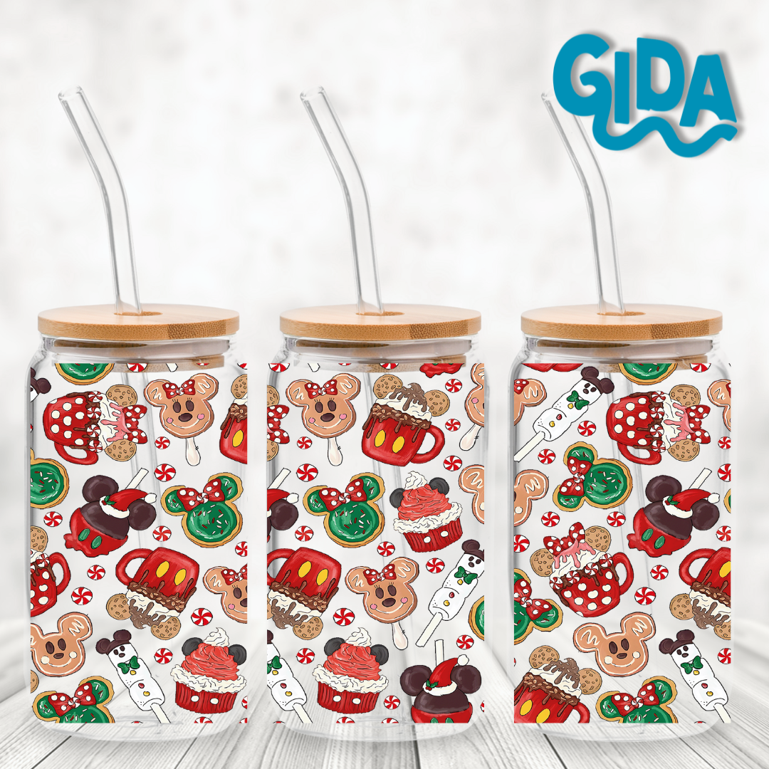 UV DTF - Yummy Items Christmas 16oz Libbey cup Wrap