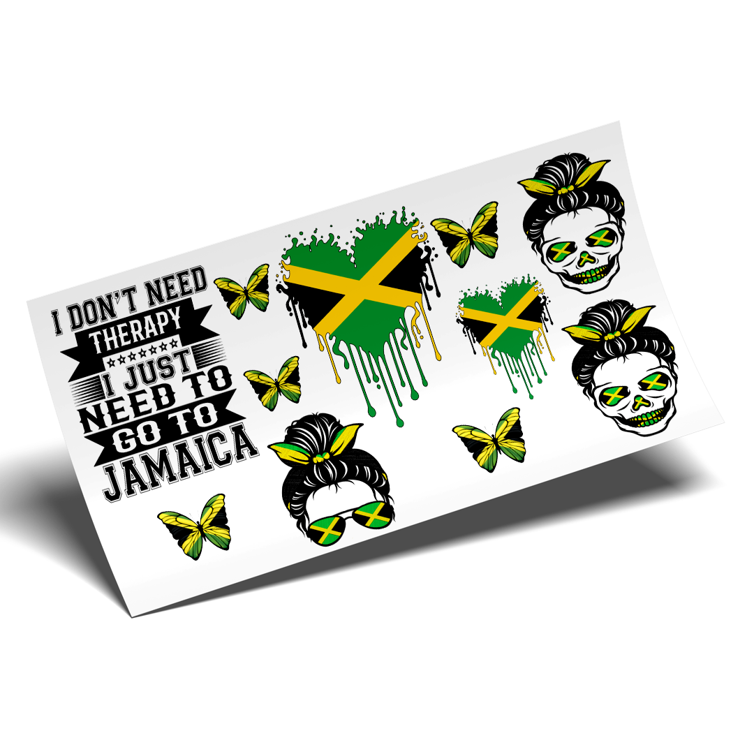 Cup Wrap Sticker - UV DTF Jamaica