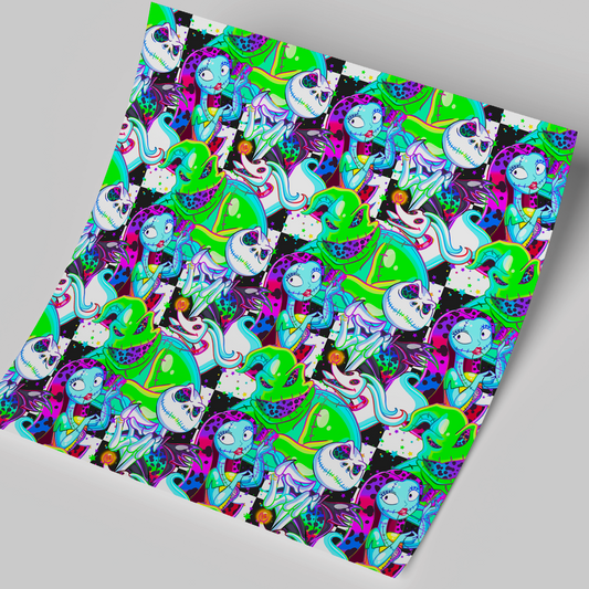 High-Quality Printed Adhesive Vinyl – Permanent Finish 12x12" Jack Neon / Free Uvdtd decal