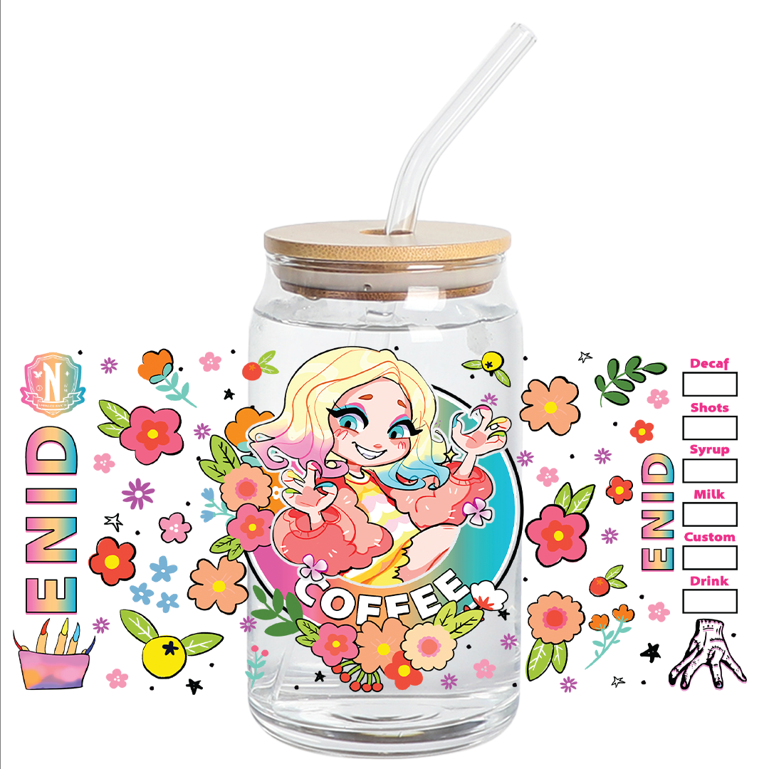 Cup Wrap Stickers UV DTF - Enid Wrap