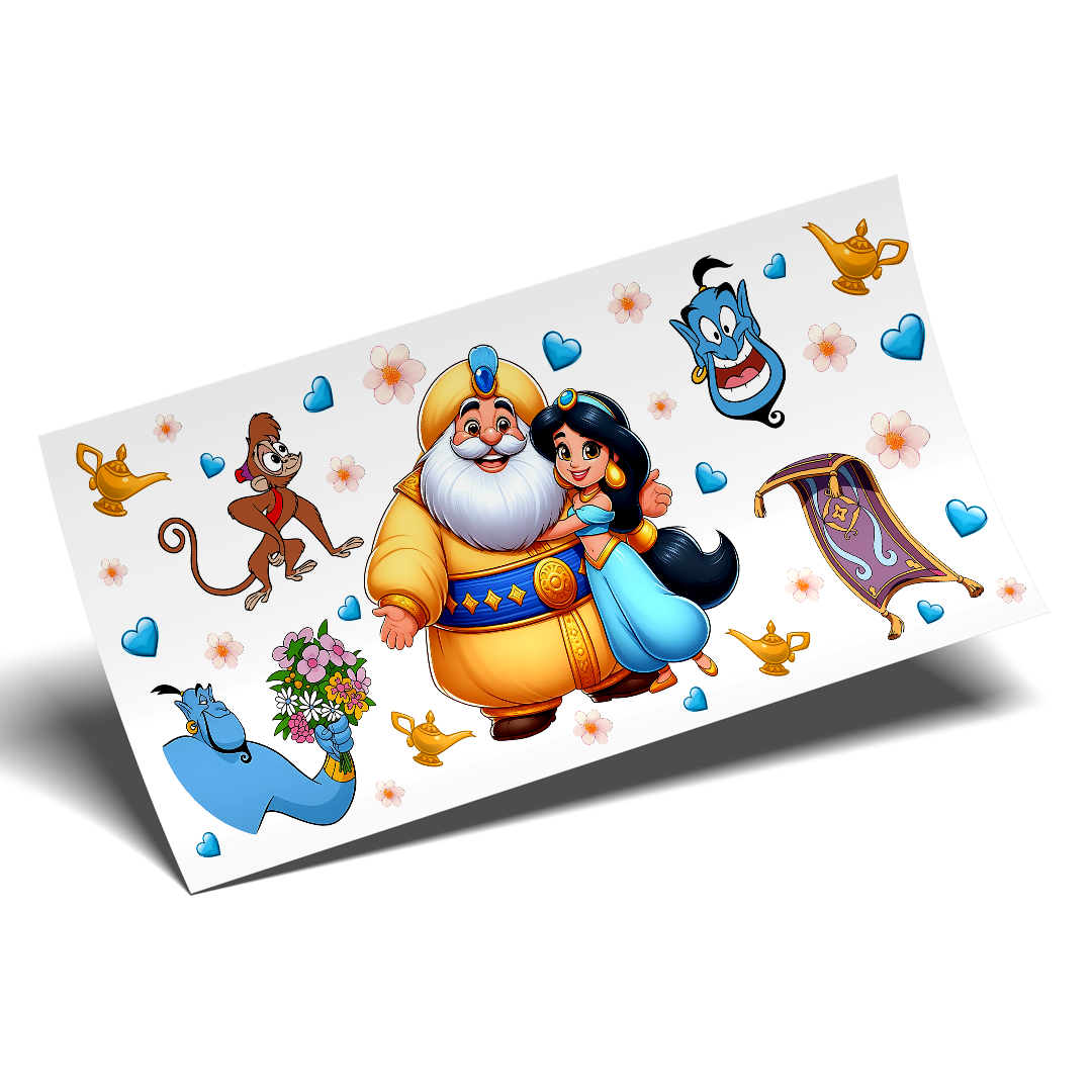 Cup Wrap Stickers UV DTF Wrap - Jasmin with friends 16oz Libbey cup Wrap