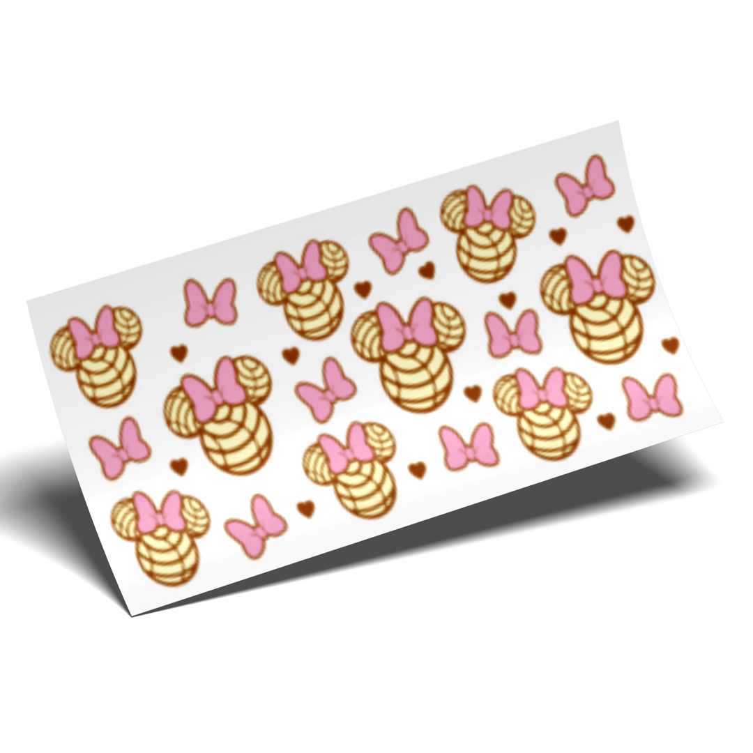 Cup Wrap Sticker - UV DTF Minnie's pink conchitas