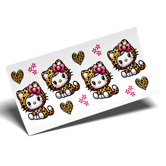 Cup Wrap Sticker - UV DTF Kitty GRRRrrrrr