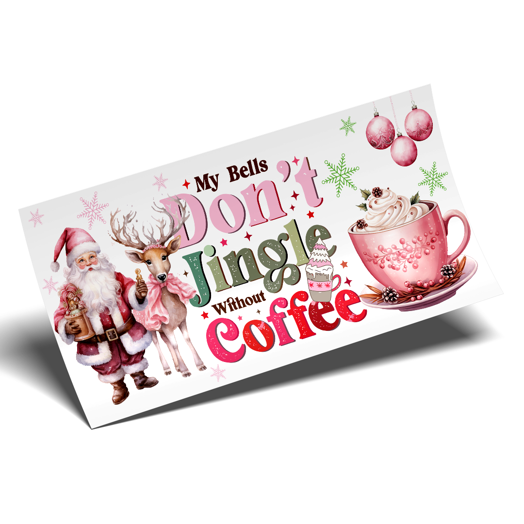 Cup Wrap Sticker - UV DTF Santa Jingle