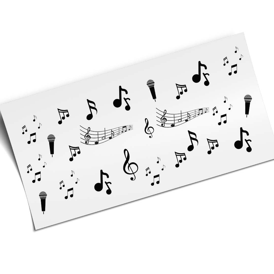 UV DTF Wrap Stickers - music notes