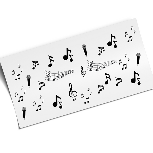 UV DTF Wrap Stickers - music notes