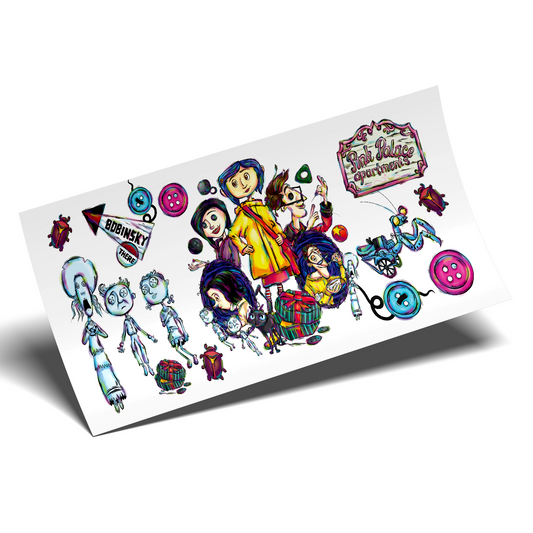 UV DTF Wrap Stickers - Coraline Pink Palace