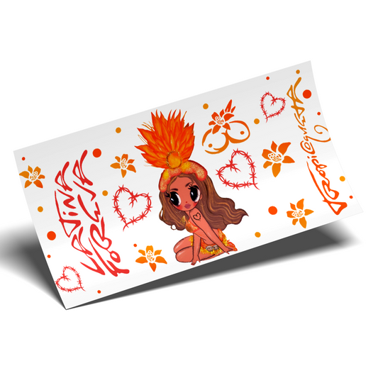 UV DTF Stickers Wrap - Tropicoqueta Karol g Libbey cup Wrap