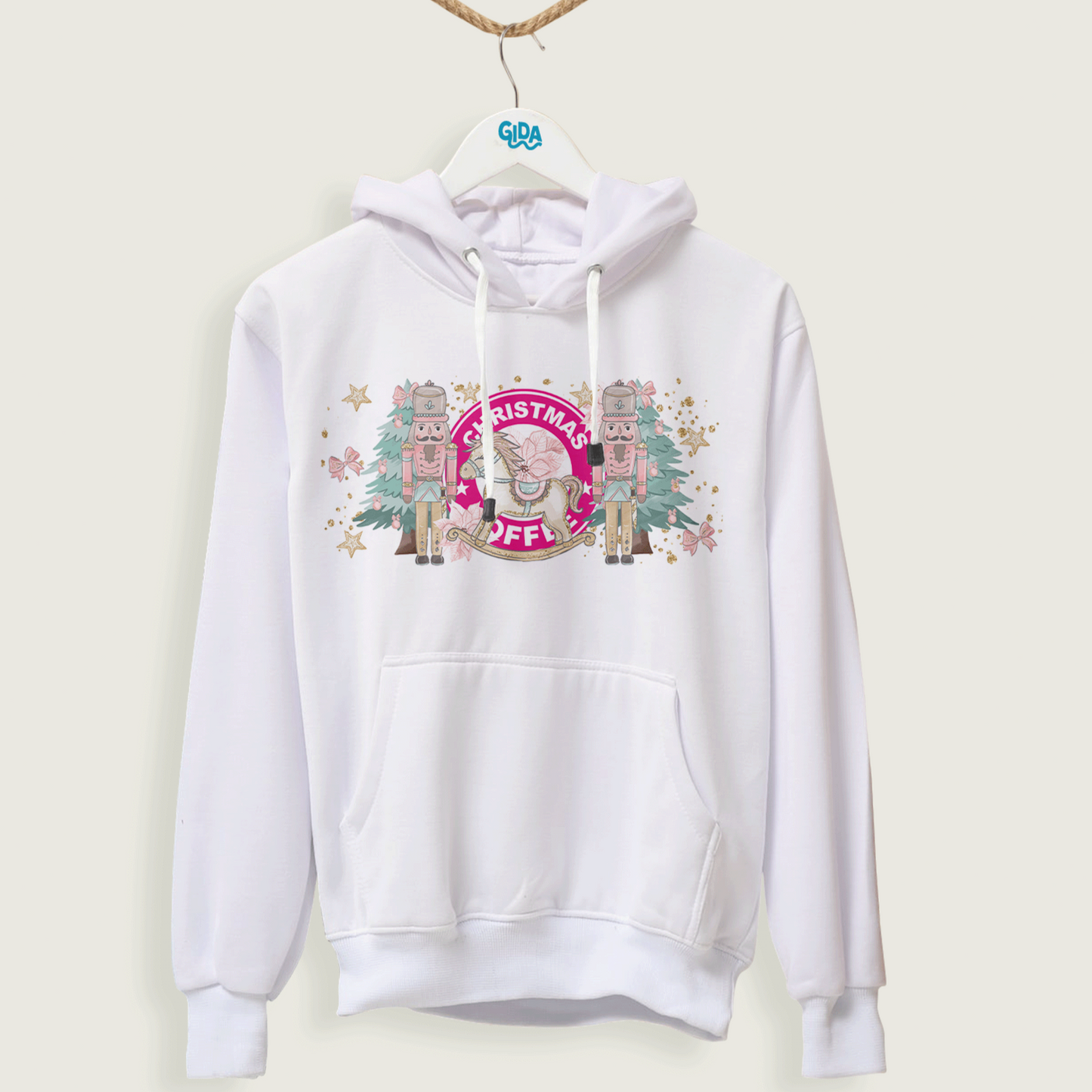 DTF - Pink Nutcraker Christmas Textil
