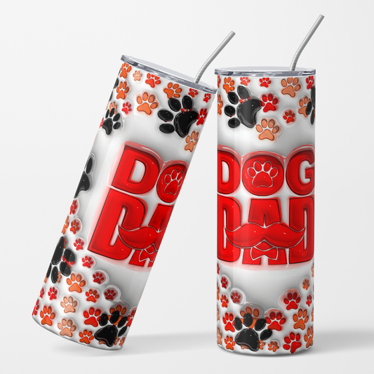 Dog Dad 20oz Straight Tumbler wrap Vinyl