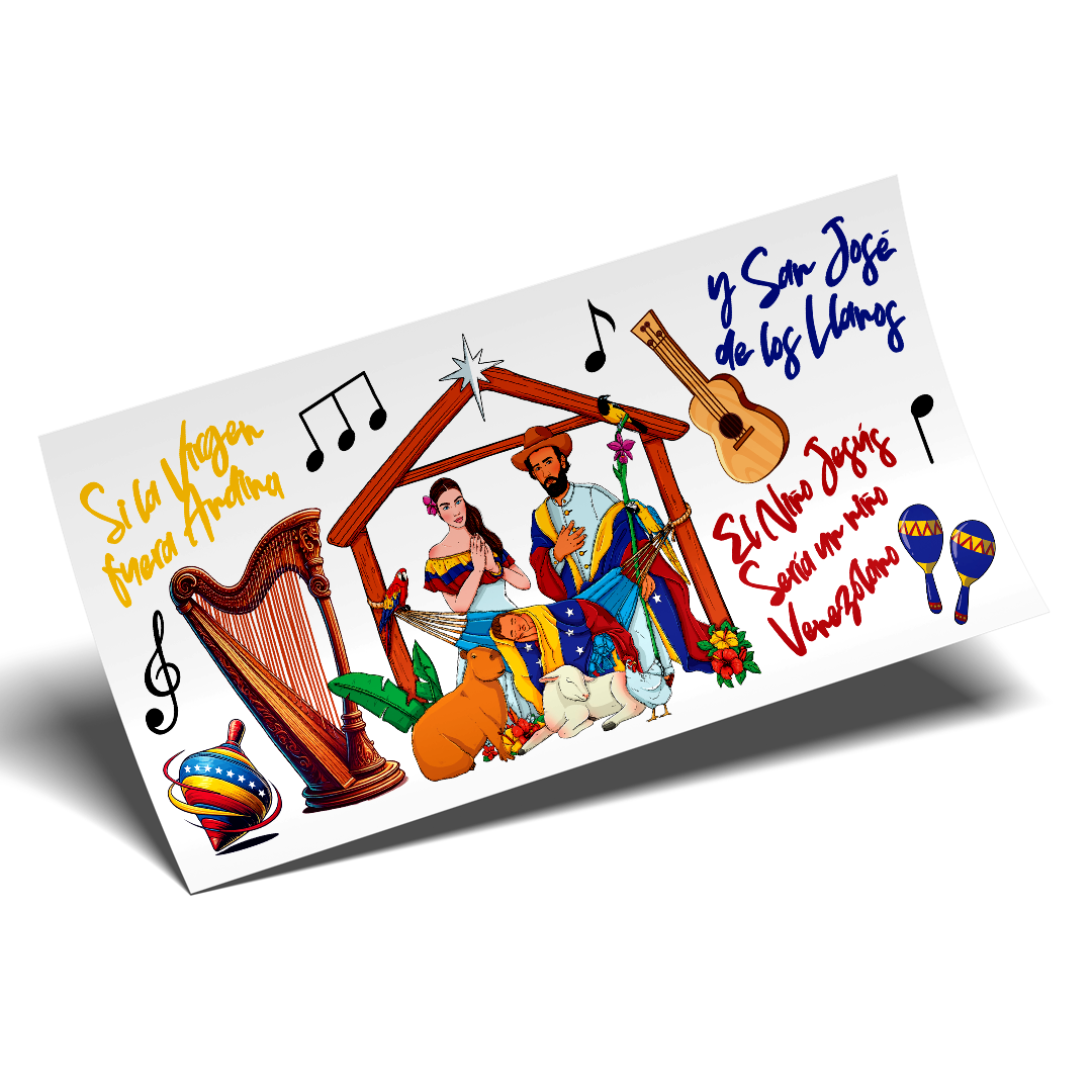 Cup Wrap Sticker UV DTF - Niño Venezolano