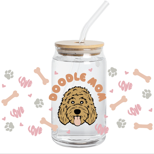 UV DTF Stickers Wraps - Doodle mom Libbey cup Wrap