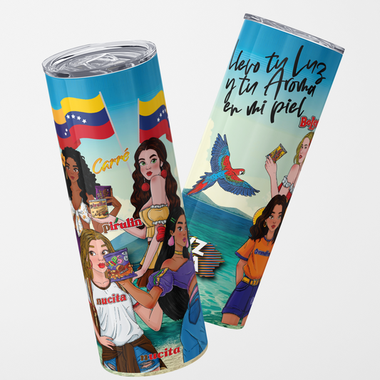 Venezuelan Snacks - 20oz Straight Tumbler wrap Printed Vinyl