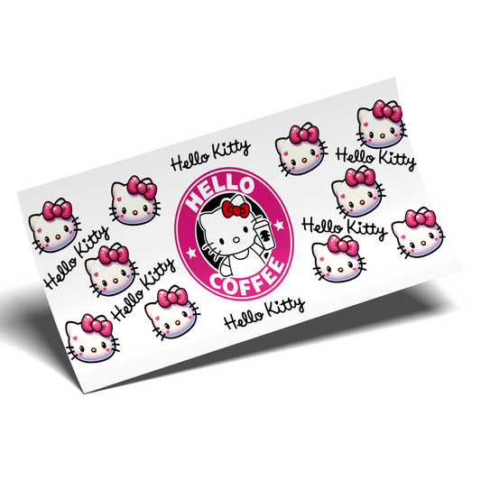 Cup Wrap Sticker UV DTF - Very Special Coffee Kitty