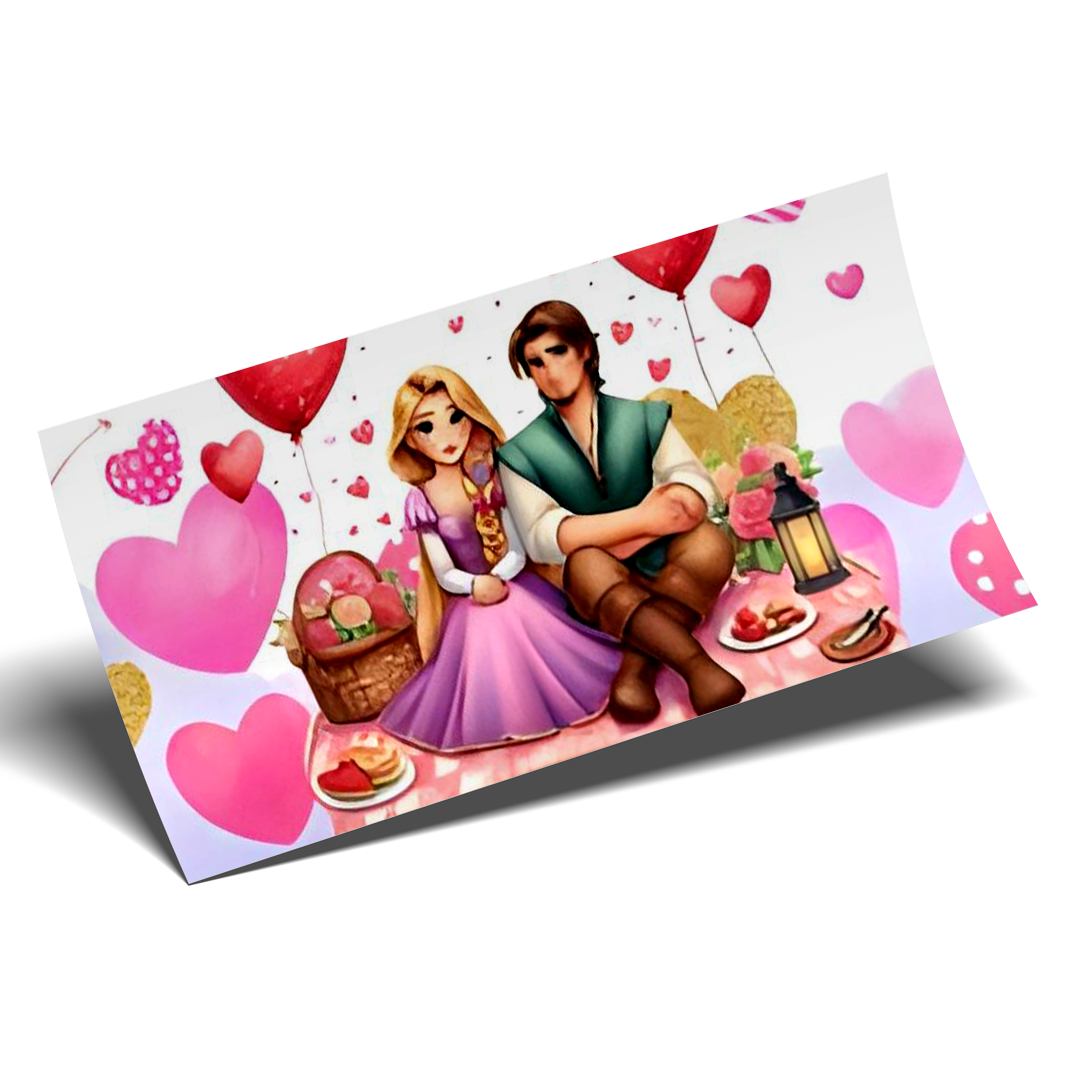 Cup Wrap Sticker - UV DTF Rapunzel and prince