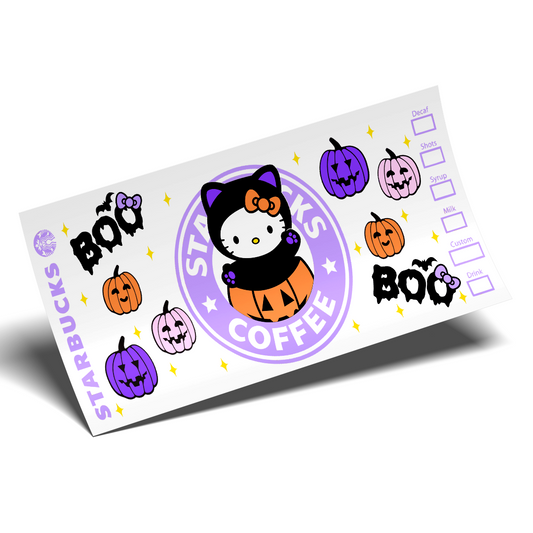 UV DTF - Kitty Boo Halloween
