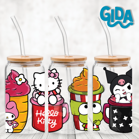 UV DTF - 4 Coffee Libbey cup Wrap