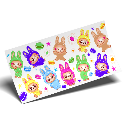UV DTF Cup Wrap - Labubu Pastel colors