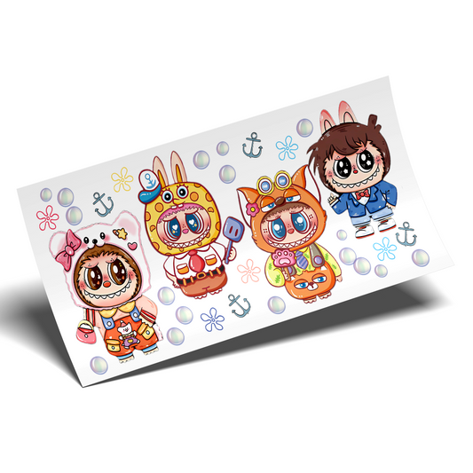 UV DTF Wrap Stickers - Labubu under the sea