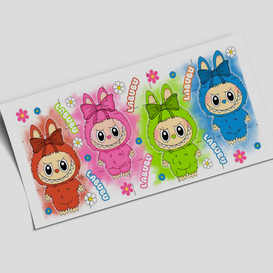 UV DTF Wrap Stickers - Labubu colors full watercolor