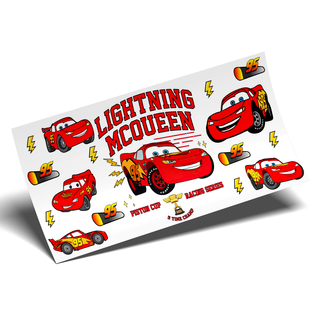 Cup Wrap Sticker - UV DTF Cars Mc queen