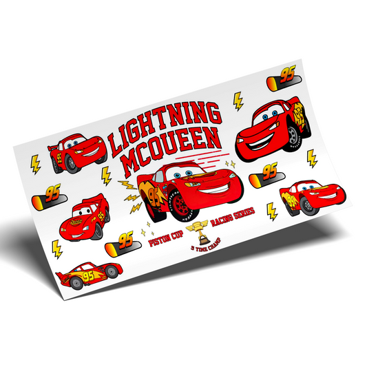 Cup Wrap Sticker - UV DTF Cars Mc queen