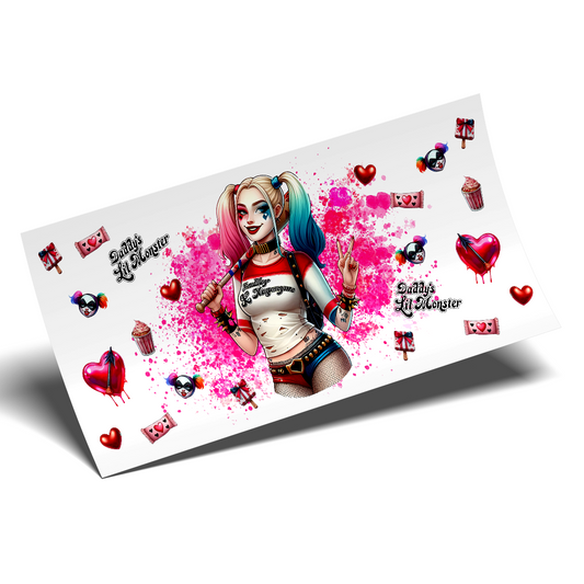 Cup Wrap Sticker - UV DTF Daddy's lil monster