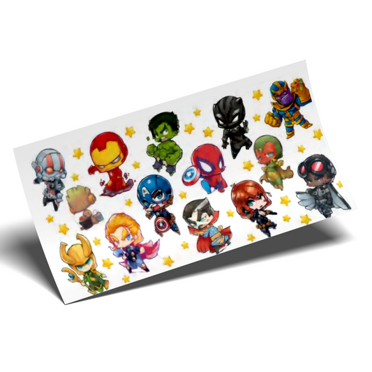 Cup Wrap Sticker - UV DTF Little Heroes