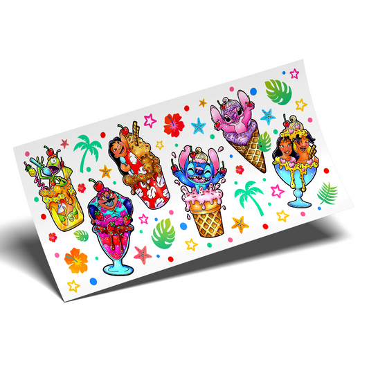 UV DTF Wrap Stickers - Stitch popsicle