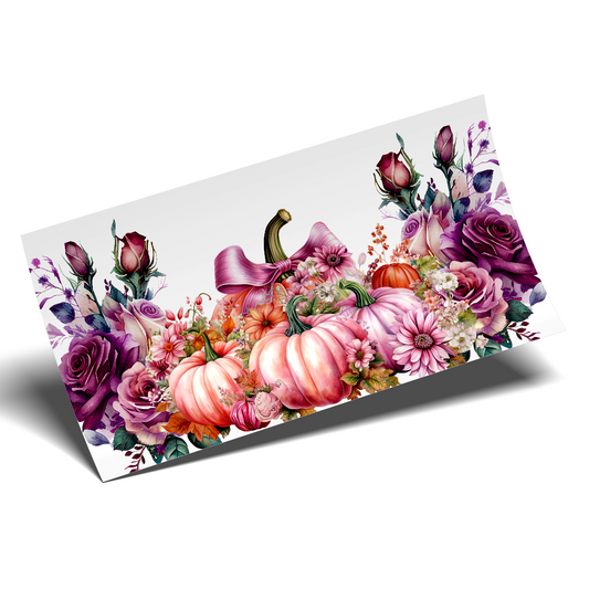 Cup Wrap Uv Dtf Sticker - Pink Pumpkin