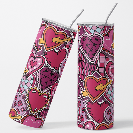 Stitches Heart Color 12x12 " Permanent Vinyl