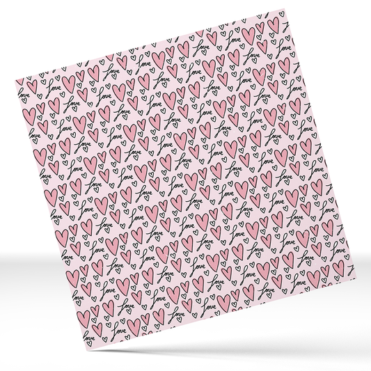 Love Handwritten 12x12 " Printed Permanent Vinyl