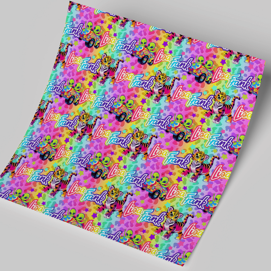 Printed Vinyl Sheet 12x12 " Permanent Vinyl - Lisa Frank