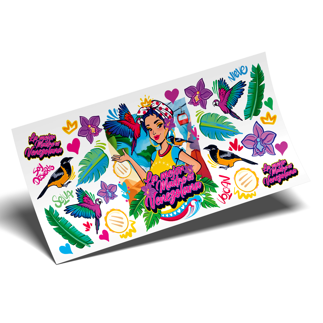 UV DTF Cup Wrap - La Mejor Madre es Venezolana