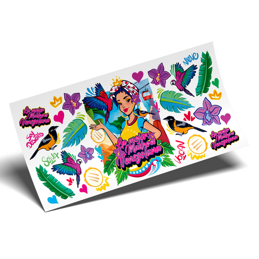 UV DTF Cup Wrap - La Mejor Madre es Venezolana