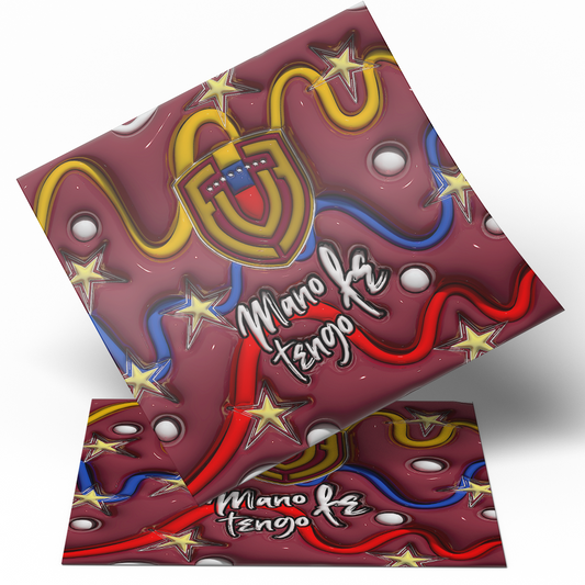 Printed Vinyl 3D - Stars La Vinotinto Soccer 20oz Straight Tumbler wrap Vinyl mano tengo fe