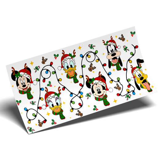 Cup Wrap Sticker - UV DTF transfer Christmas friends