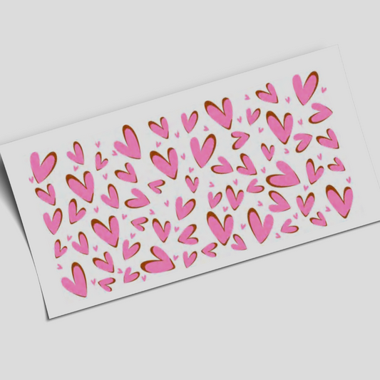 Cup Wrap Uv Dtf Sticker - Mini Hearts libbey cup Wrap