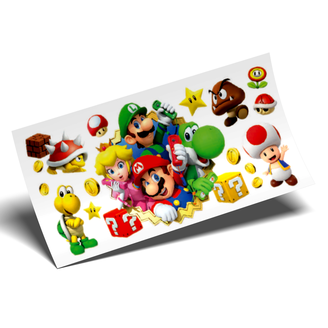 Cup Wrap Sticker - UV DTF Mario 3D